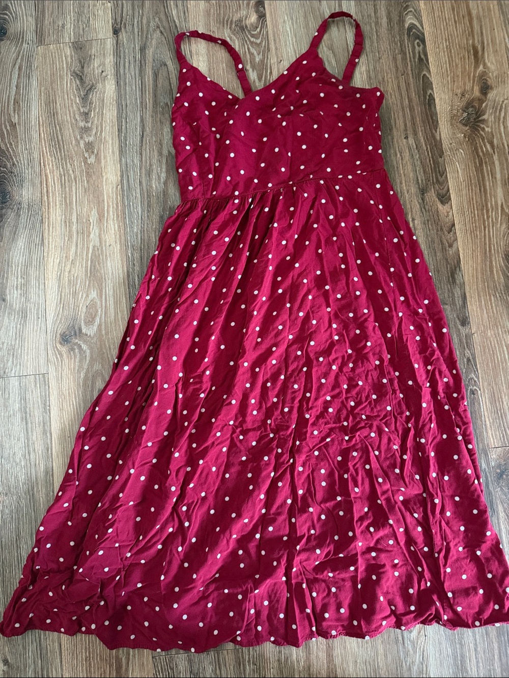 Old Navy Red Polka Dot Spaghetti-Strap Dress